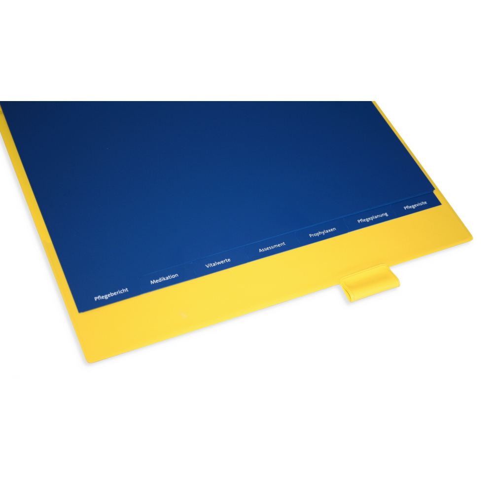 PVC-Register A4-quer, 7-teilig, dunkelblau, bedruckt
