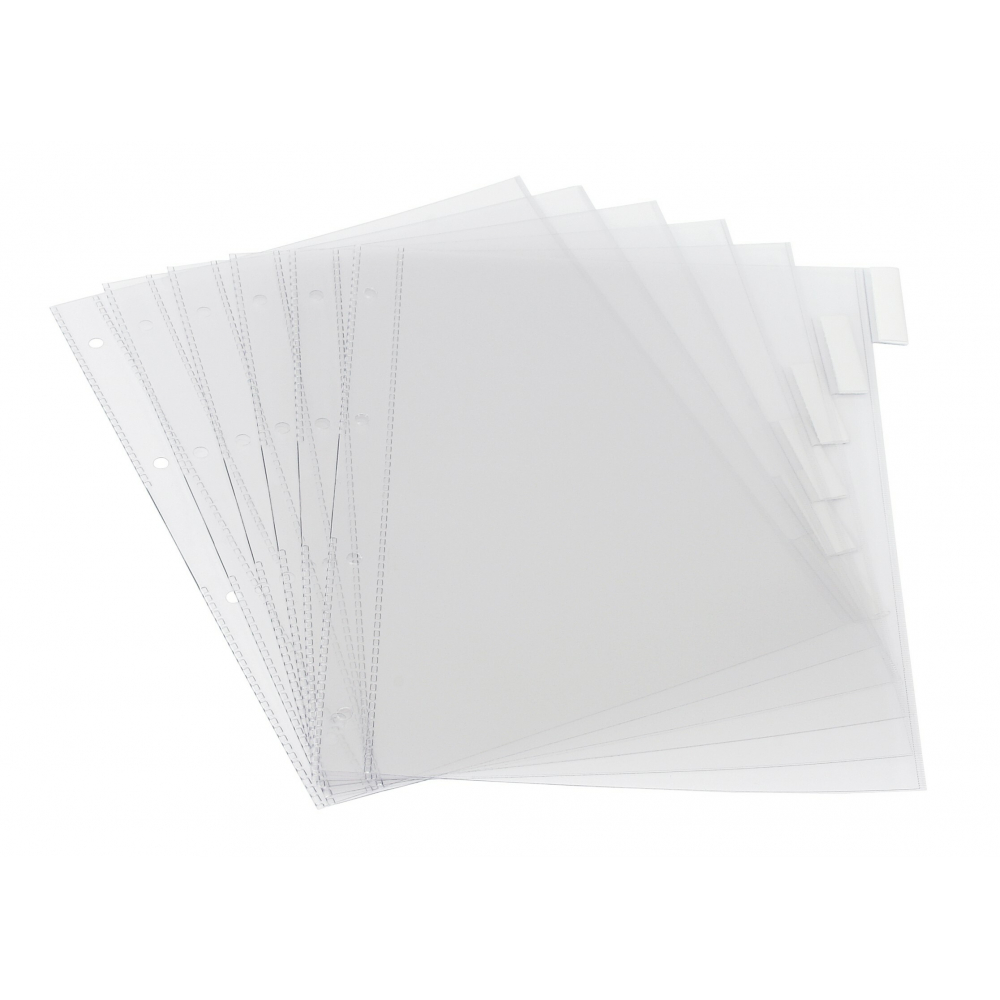 6-teiliges Klarsichtregister