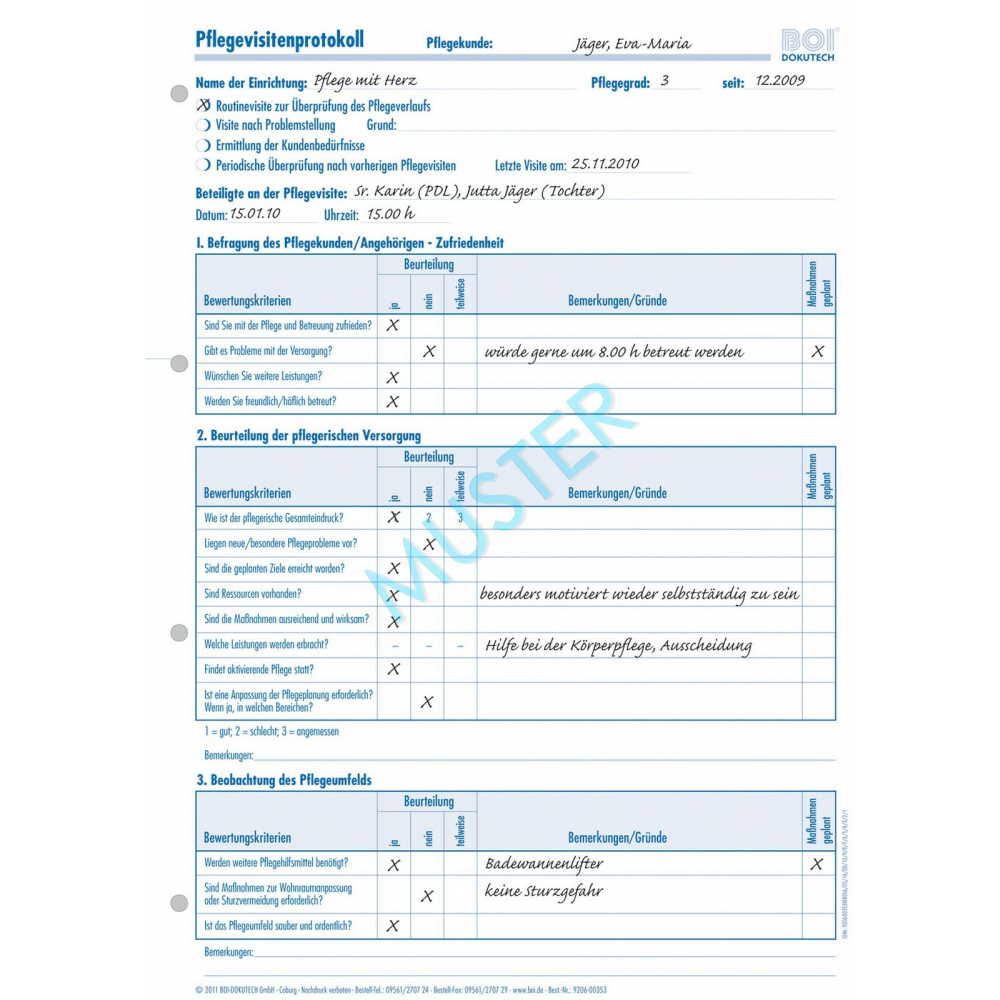 Pflegevisitenprotokoll