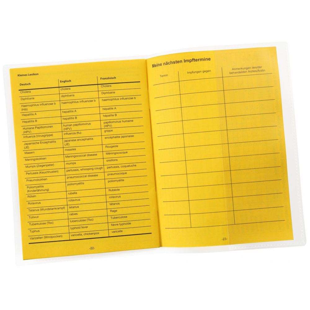 Impfpasshülle für aktuellen Impfpass