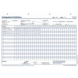 Leistungsnachweis Krankenkasse ohne Vorgaben