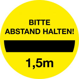 Warnschild "Abstand halten"