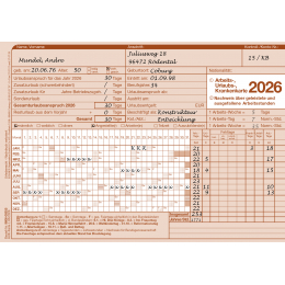 Arbeits-Urlaubs-Karte 2026